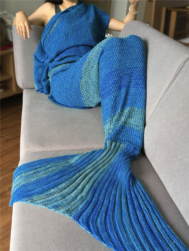 Adult Size Wearable Coral Fleece Mermaid Tail Blanket