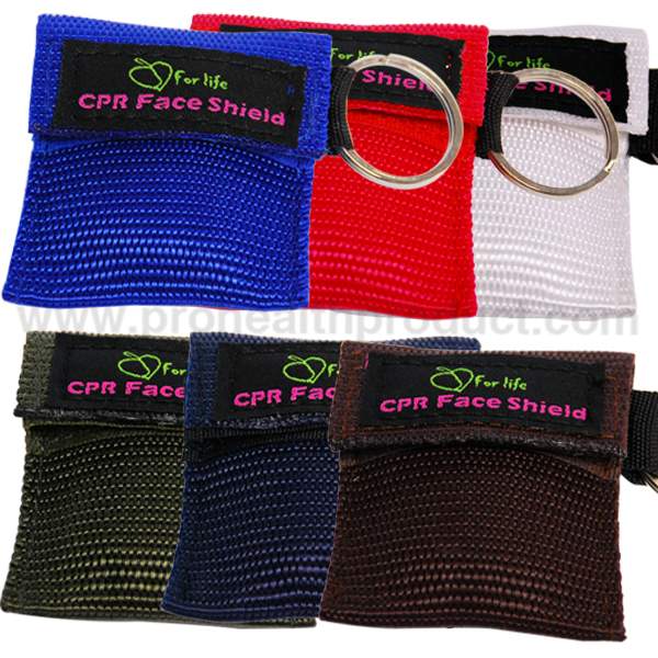 CPR Mask In A Key - Ring Woven Bag (PH3004B)