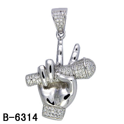 925 Silver Micro Setting Men'charm Rhodium/Yellow Gold Plating.