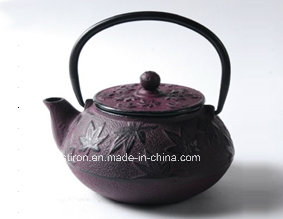 0.6L Cast Iron Teapot in Red Color