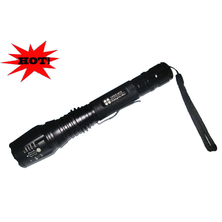 Poppas V2 857 500 Lumen 2PC 18650 Batteries High Power Long Range LED Tactical Flashlight