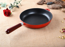 24-30cm Carbon Steel Enamel Cooking Pot/Frying Pan/Baking Pan Skillet with Handle