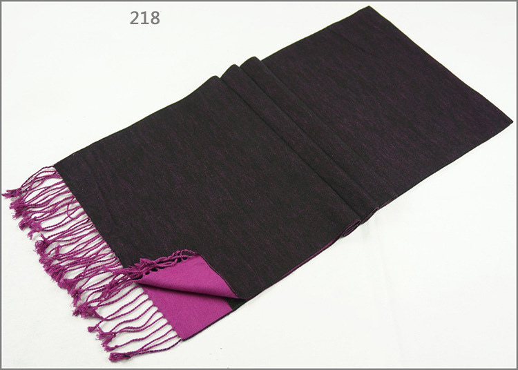 Men's Womens Unisex 2-Tone Reversible Cashmere Feel Winter Warm Printing Thick Knitted Woven Scarf (SP824)