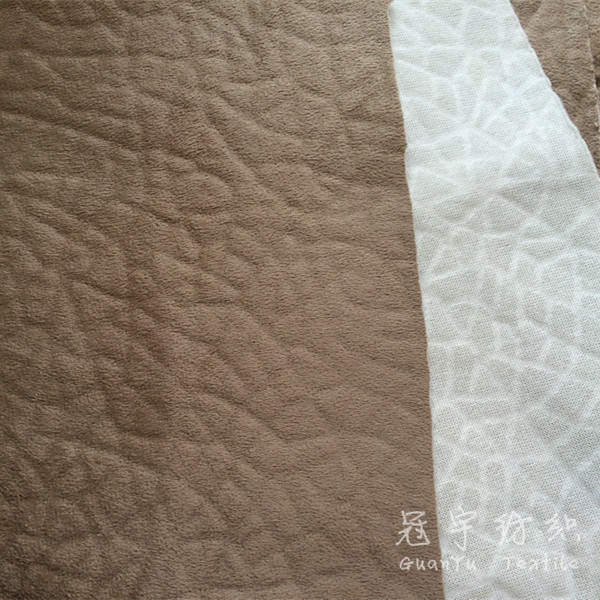 Home Textile Suede Polyester Elephant Skin Fabric for Sofa