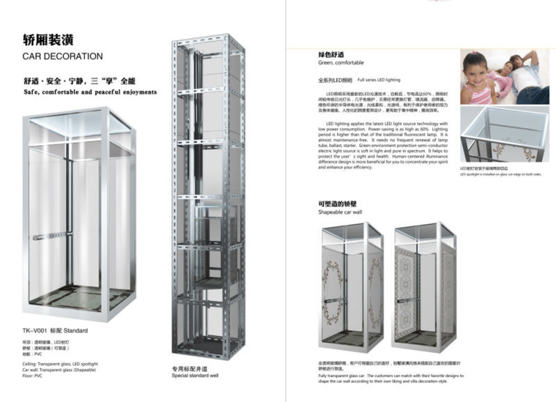 Vvvf Low Price Passenger Villa Home Lift Hot Sale