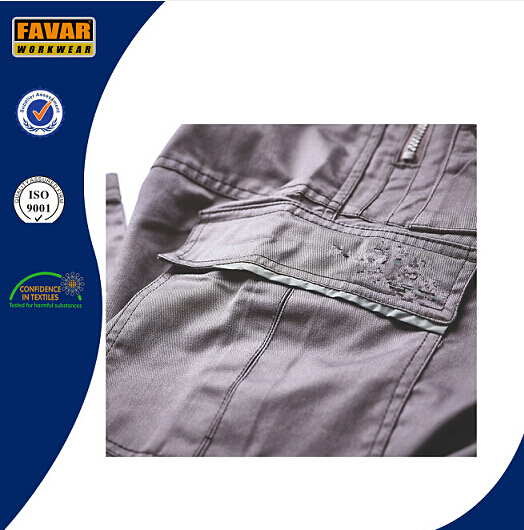 Cordura Poly Cotton Durable Work Trousers Grey Construction Work Pants