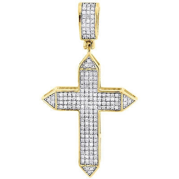 Gold Plated 925 Sterling Silver Cross Pendants Jewelry Wholesales