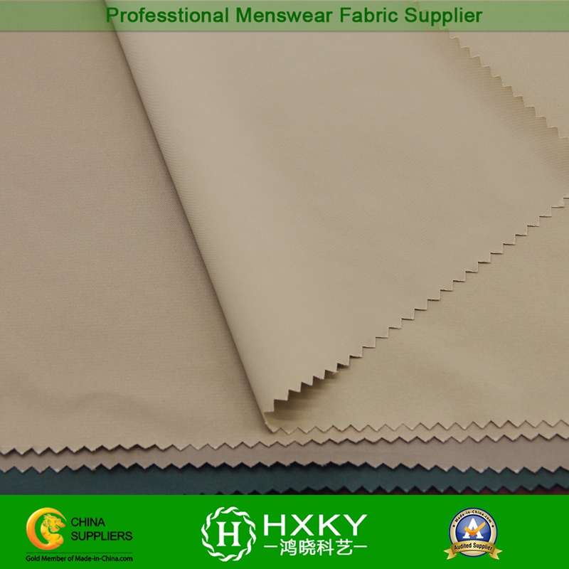 Semi Memory Polyester Spandex Fabric with T400 Fiber for Men's Long Trench