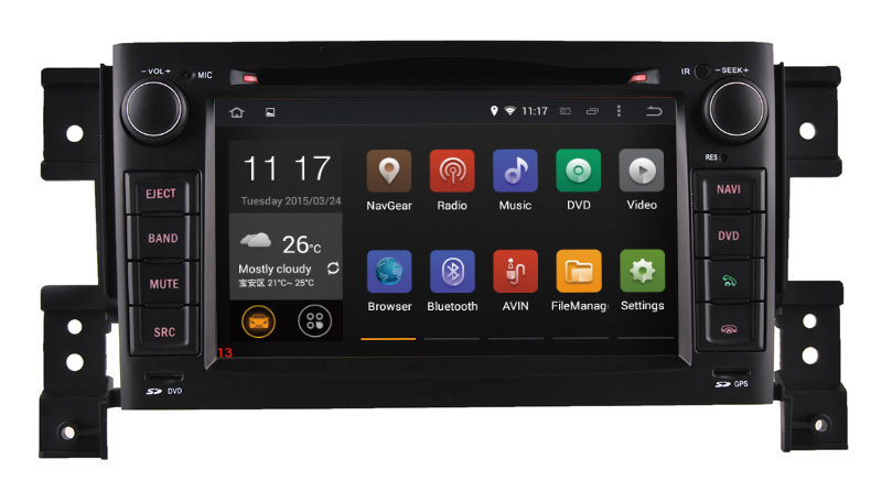 Hualinganandroid 5.1/1.6 GHz Car DVD for Suzuki Grand Vitara Audio GPS Navigation with WiFi Connection