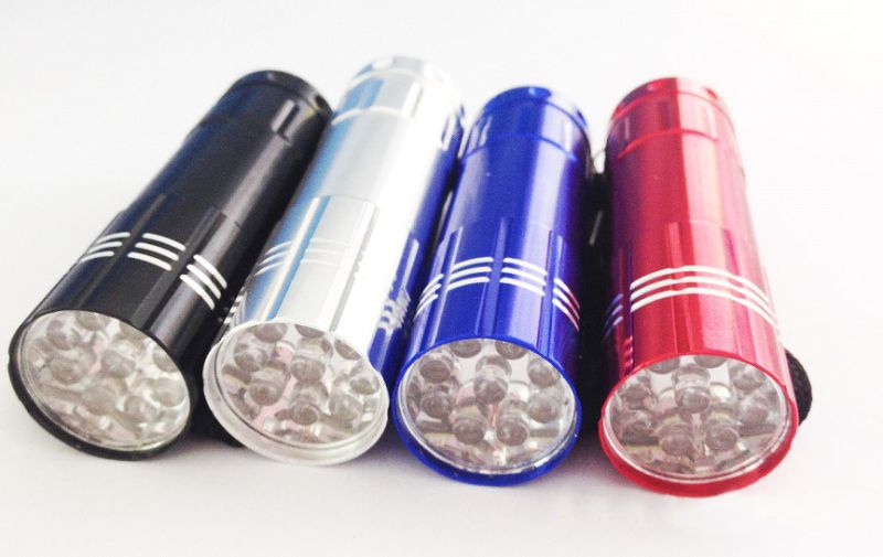 Mini Promotional 9LED Flashlight Gift Flashlight Portable Pocket Flashlight