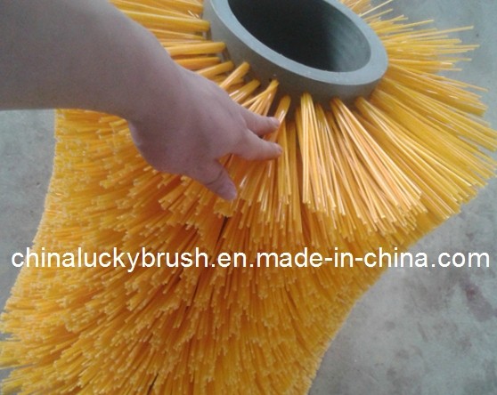 PP Material Yellow Irregular Road Sweeper Brush (YY-038)