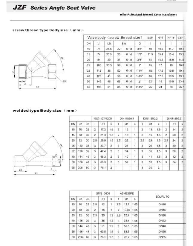 Angle Seat Stainless Steel Valve