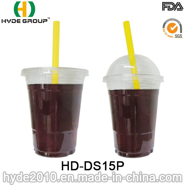 15oz Disposable Plastic Cup with Lid for Juice