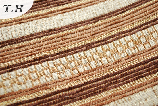 Shinning Chenille Stripe Fabric for Furniture (FTH31416)