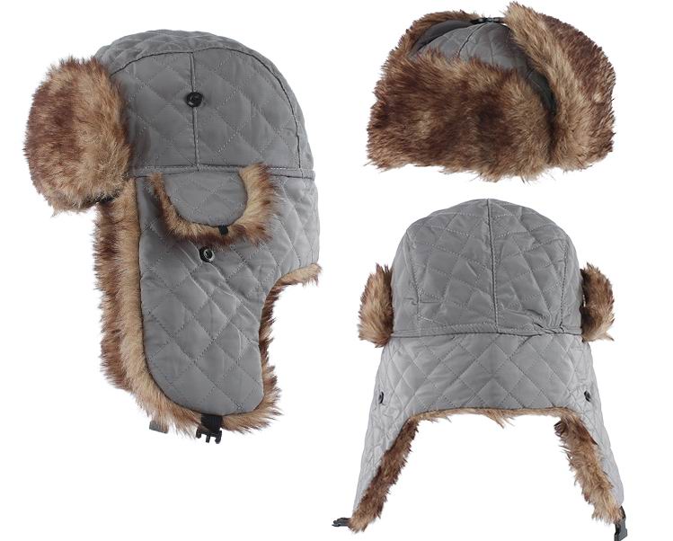 Warm Snow Fur Winter Trapper Cap for Promotion