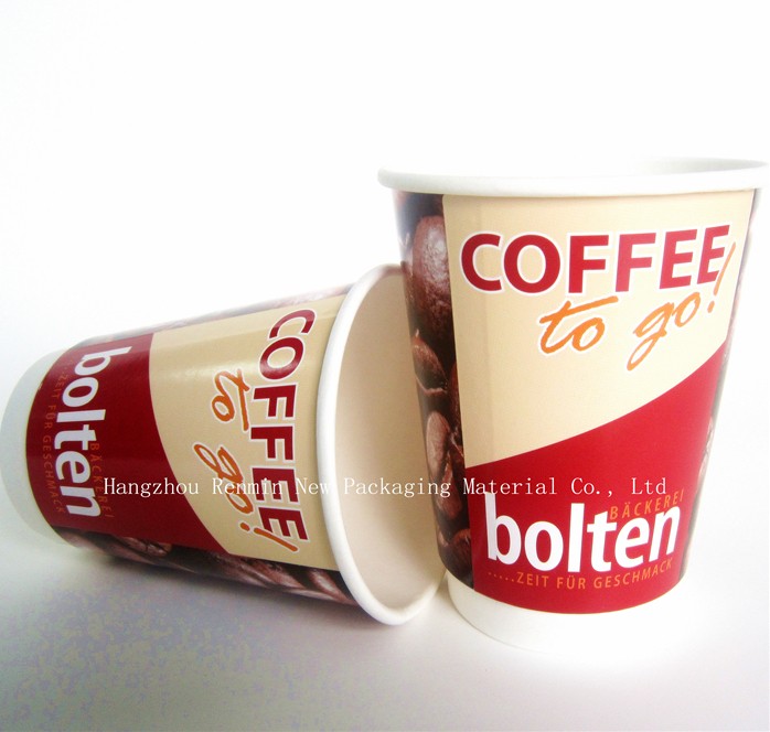 Disposable Double Wall Insulation Paper Cup for Hot Cafe