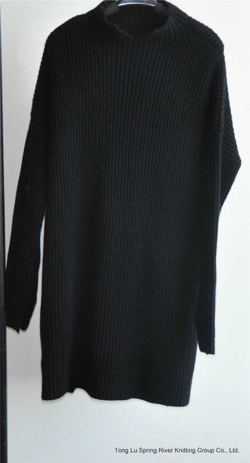 Winter Pure Color Knit Puullover Sweater for Ladies