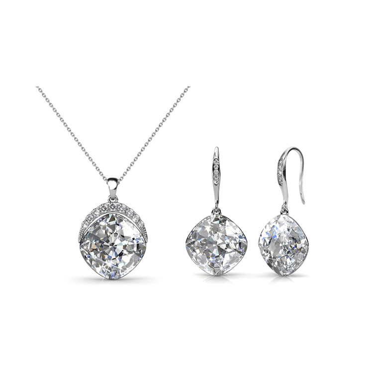 Destiny Jewellery Crystal From Swarovski Set Pendant and Earrings