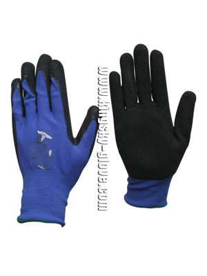 Breathable Foaming Latex Nylon Lining Work Glove