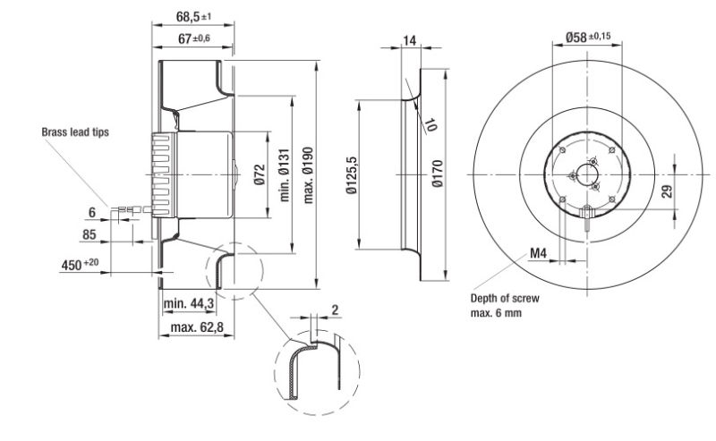 190mm Ec Centrifugal Fans with Quiet Operation by Ec Motor