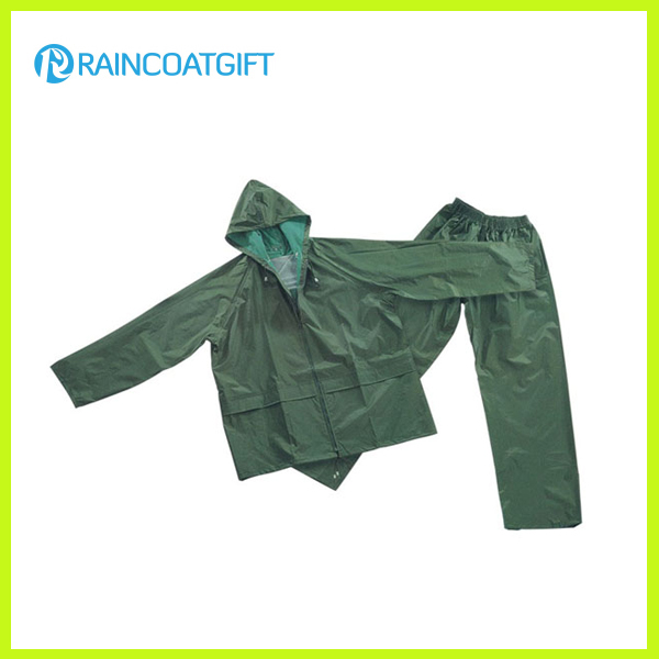 Durable PVC Polyester Safety Rainsuit