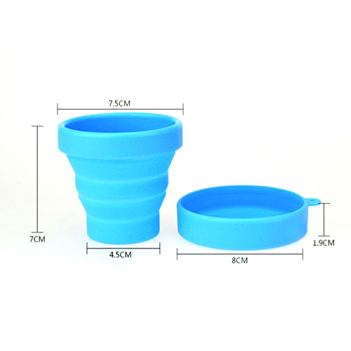 Children Cup Present Silicone Drink Mug Travel Collapsible Cup