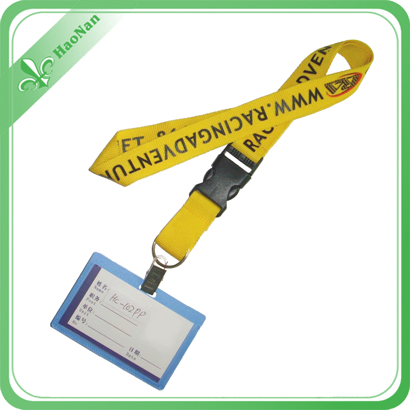 ID Card Holder Lanyard with Metal Hook, Badge Lanyard with Custom Logo