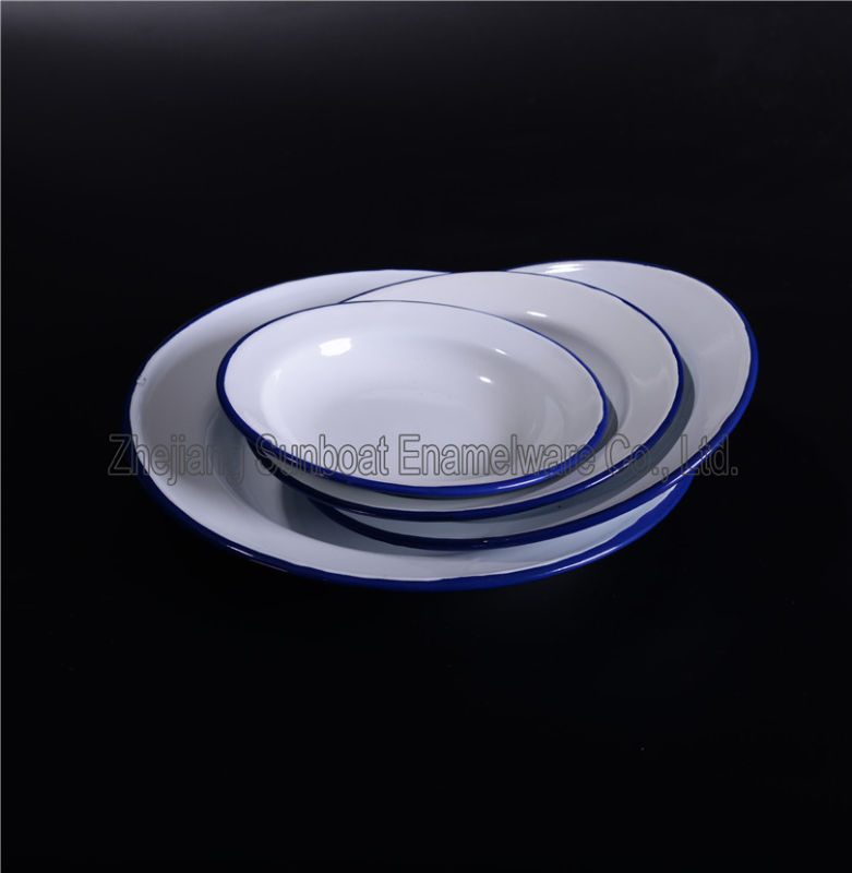 Sunboat Tableware Dinnerware Kitchenware/ Kitchen Appliance Enamel Pie Dish Enamel Plate/ Rice Plate