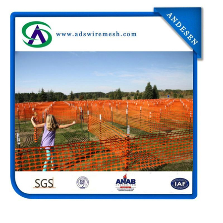 PE Orange Plastic Safety Mesh Fence, Orange-Red Plastic Safety Fence