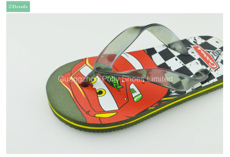 Plastic Cartoon Imprinted PE Child Flip Flop Sandal