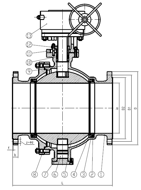 API Flange End Trunnion Mounted Ball Valve with Stainless Steel