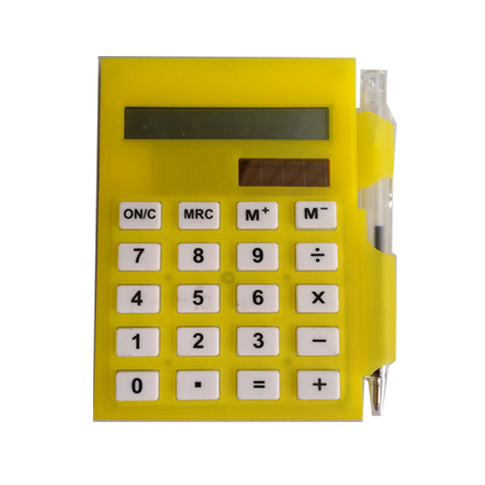 Multi-Functional Plastic Name Card Box with Ball Pen Pocket Solar Calculator