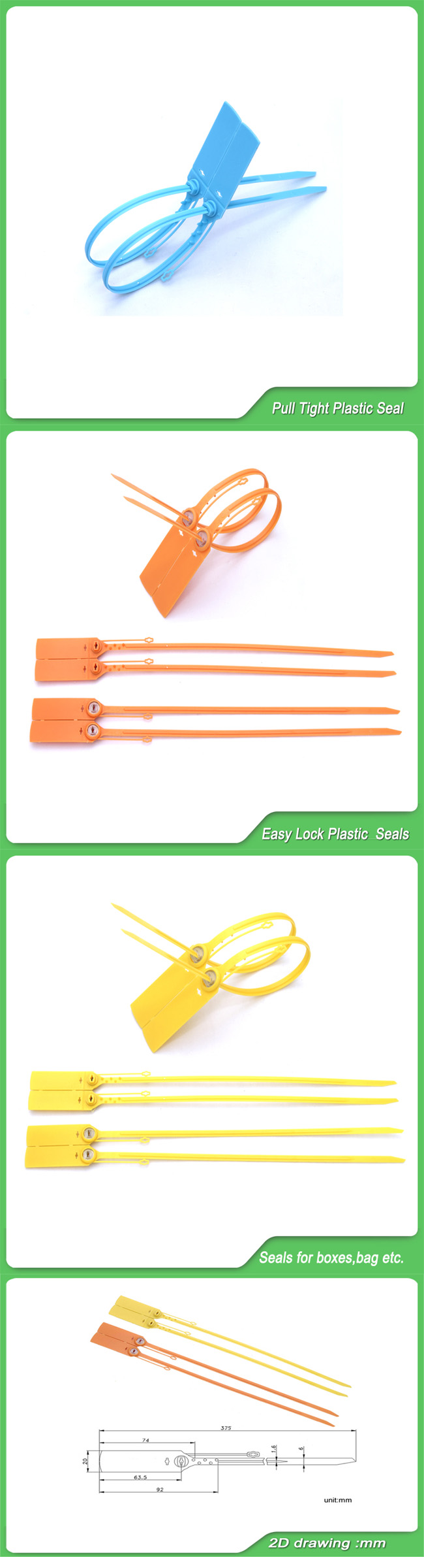 Plastic Safety Seal (JY375) , Security Seal