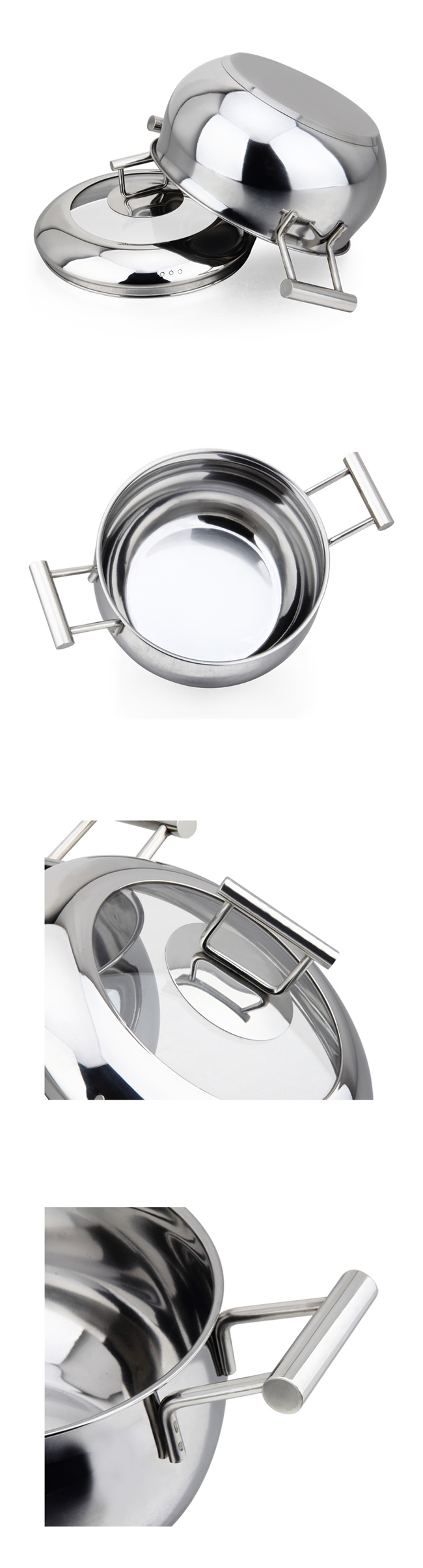 2016 New Design 304 18/8 Stainless Steel Stockpot High Quality Stock Pot