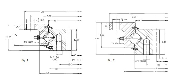 Detailed Technical Information for Rotek Slewing Bearing (L9-49N9Z)