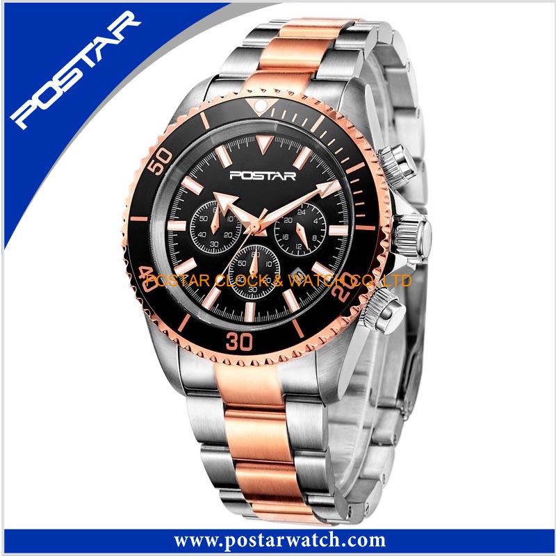 Men's Mechanical Calendar Watch Male Stainless Steel Watch