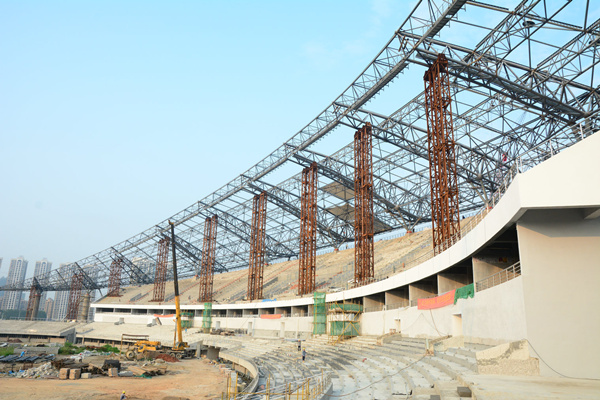 Prefabricated Steel Stadium Building Roof Structure Design