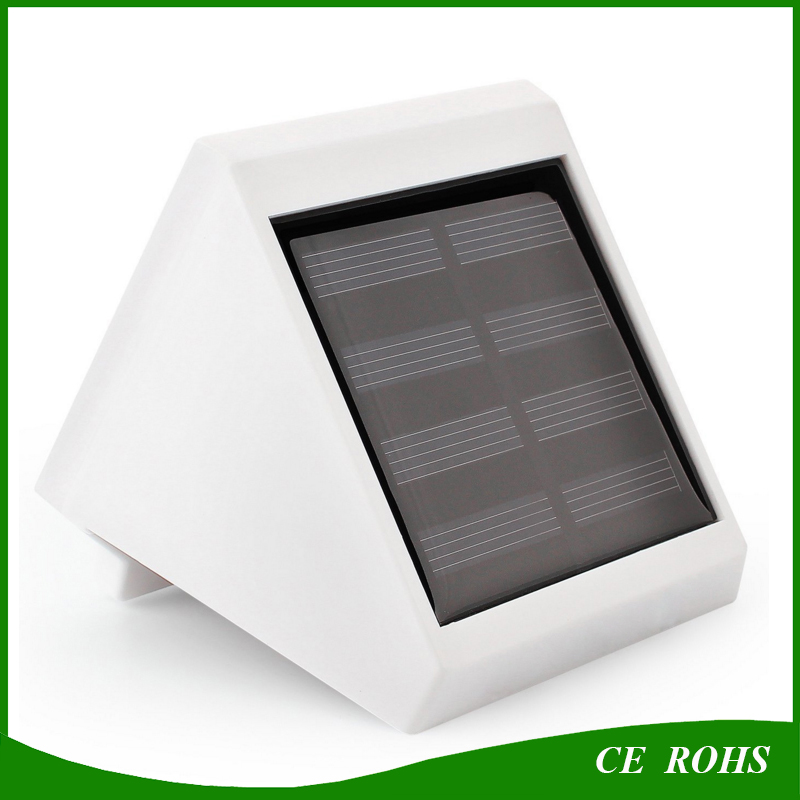 Solar Powered LED Lighting 4 LED Waterproof Solar Power Lamps Outdoor LED Garden Fence Light