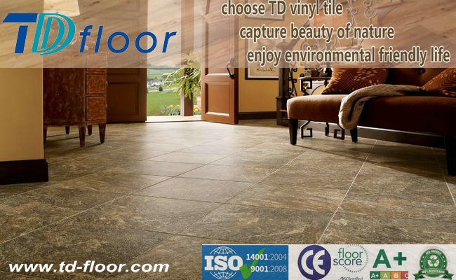 Concrete Look Thin Flor Stone Vinyl PVC Flooring