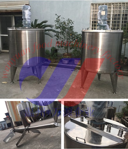 Single Layer Agitation Tank Stainless Steel 500L Mixing Tank