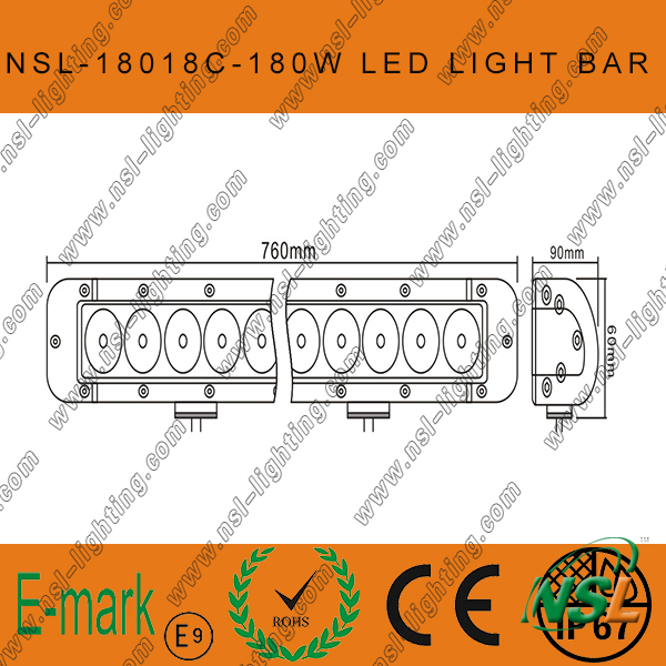 30inch CREE 180W Offroad Working Light Bar LED Work Light Bar