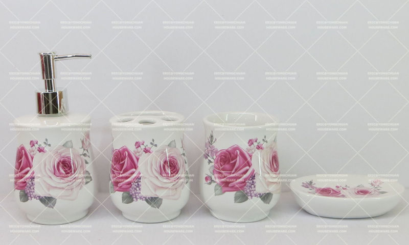 Flower Decorative Bathroom Set