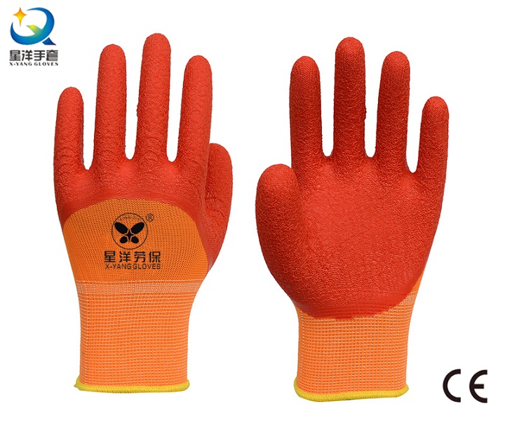 13G Polyester Liner Latex 3/4 Coated Safety Glove