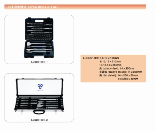 13PCS SDS Plus Drill Bit Set with Blow Case