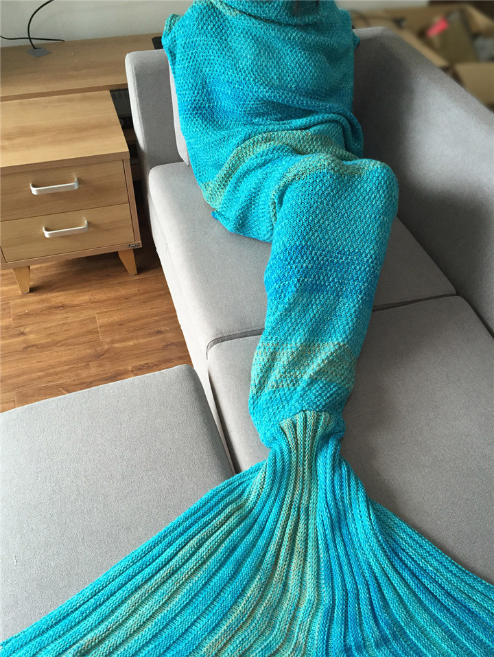 Adult Size Wearable Coral Fleece Mermaid Tail Blanket