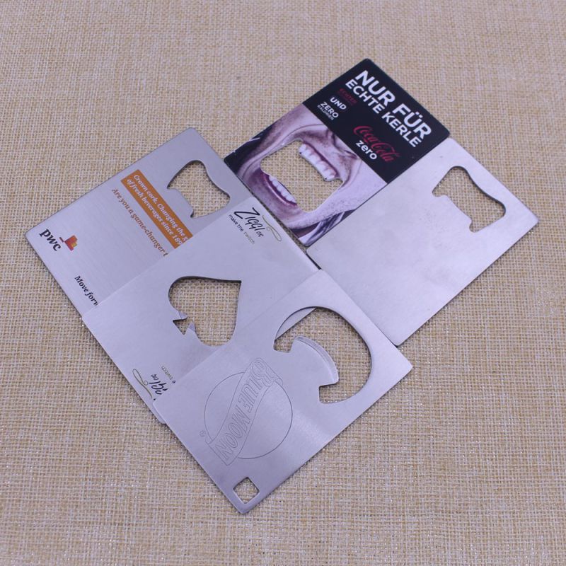 Rectangel Shape Metal Stainless Steel Credit Card Bottle Opener on Sale