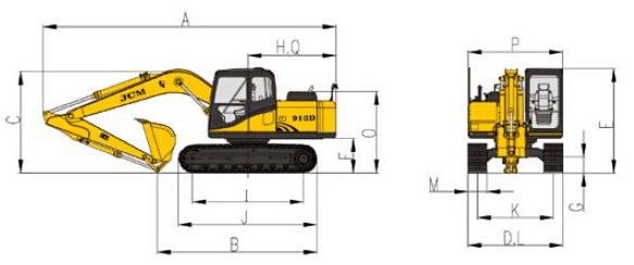 13 Ton Jcm Crawler Excavator (913D)