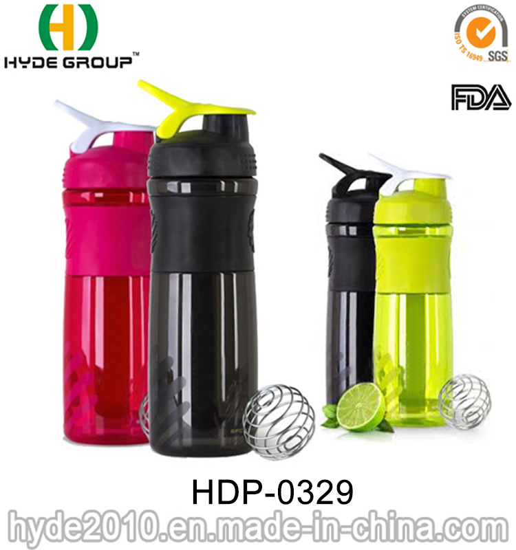 1000ml Neon Color BPA Free Protein Plastic Shaker Bottle (HDP-0329)