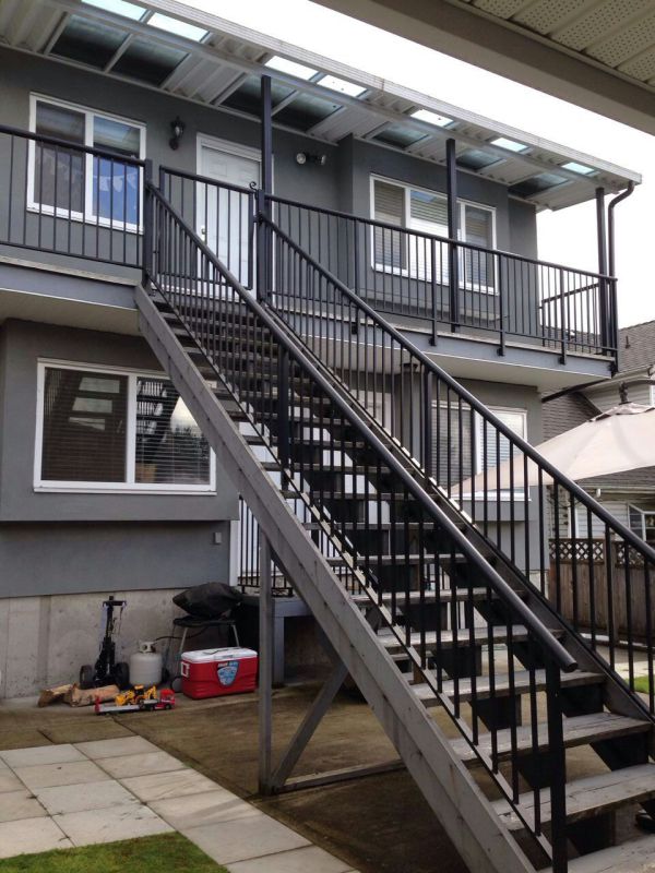 Easy Assembled Low Carbon Steel Aluminum Exterior Stair Railing Balustrade