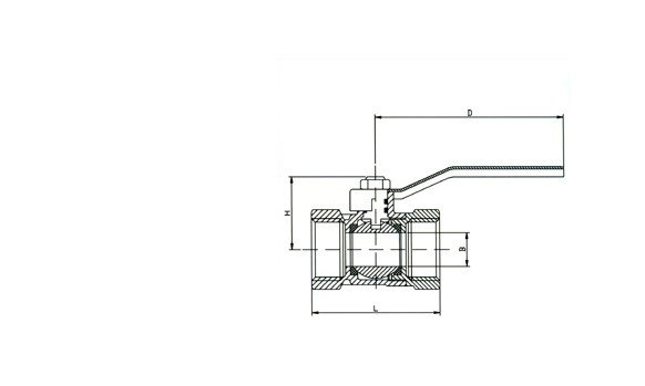 Female Brass Ball Valve with Flange End (AV1024)